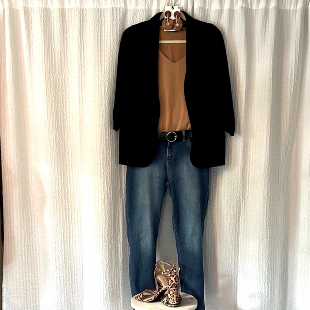Express Brown V-Neck Bodysuit